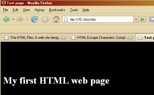 HTML page